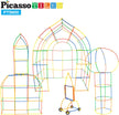 PicassoTiles 600-Piece Magnetic Straw Construction Set – STEM Learning Building Kit (PTS600)