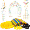PicassoTiles 600-Piece Magnetic Straw Construction Set – STEM Learning Building Kit (PTS600)