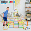 PicassoTiles 600-Piece Magnetic Straw Construction Set – STEM Learning Building Kit (PTS600)