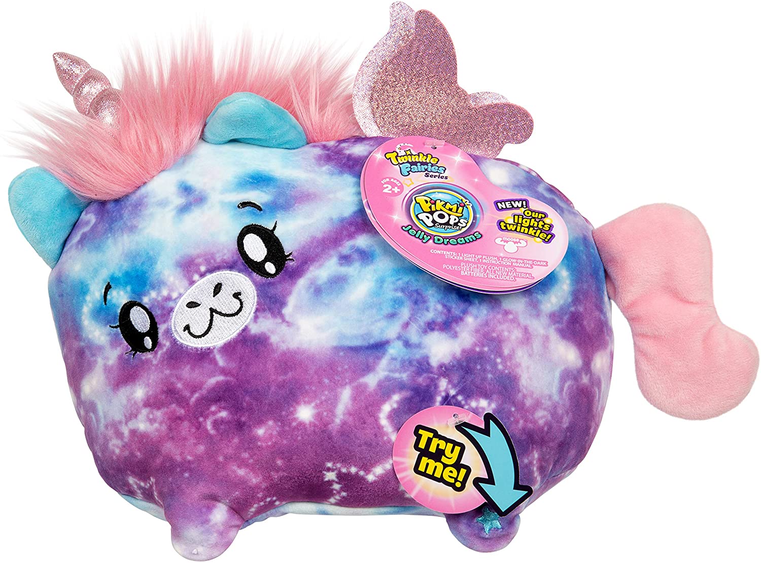Pikmi Pops Jelly Dreams Twinkle Fairies Light up Plush Winkin The Llama Assorted 75377 - Colorland Toys