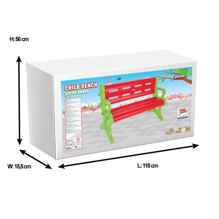 Pilsan Childrens Bench Red Green 06-143 — image 4