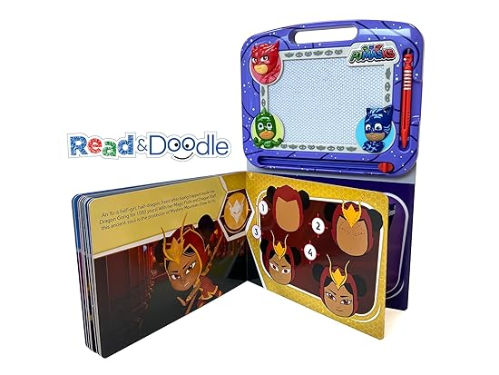 PJ Masks Magnetic Drawing Board and Book Set 276435245X - Colorland Toys