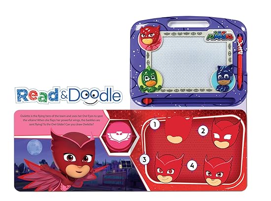 PJ Masks Magnetic Drawing Board and Book Set 276435245X - Colorland Toys