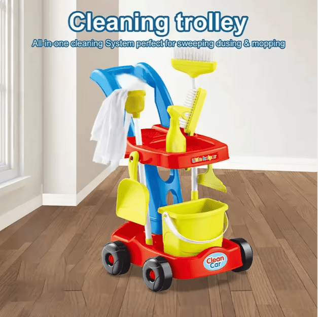 Play and Pretend Cleaning Trolley HJ611D - Colorland Toys