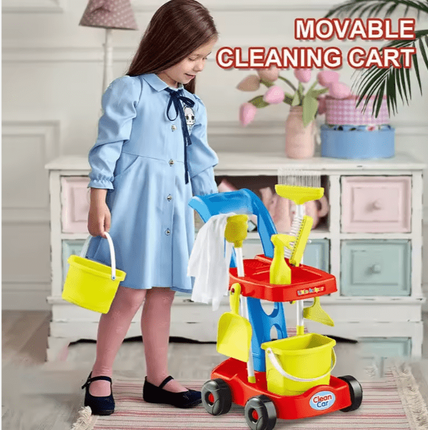 Play and Pretend Cleaning Trolley HJ611D - Colorland Toys