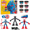 Play-Doh Marvel Heroes Adventure Set – Captain America, Spider-Man, Black Panther