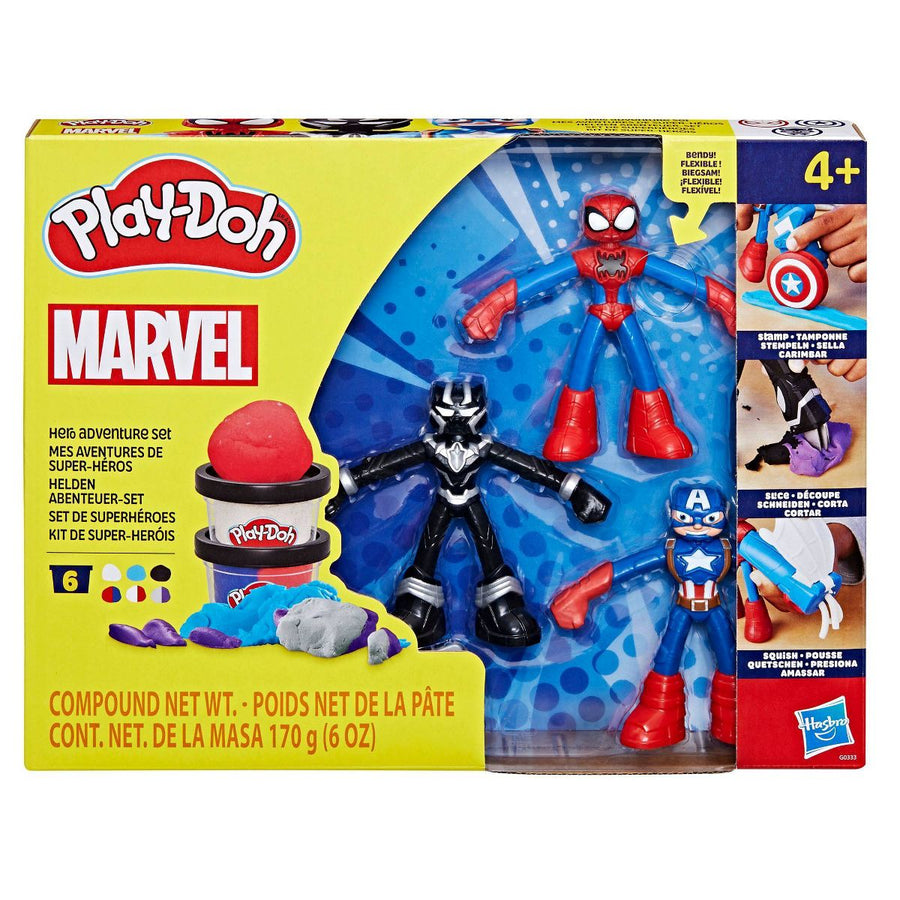 Play-Doh Marvel Heroes Adventure Set – Captain America, Spider-Man, Black Panther — image 11