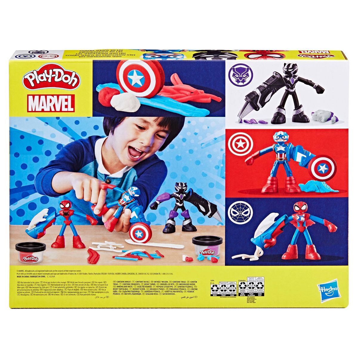 Play-Doh Marvel Heroes Adventure Set – Captain America, Spider-Man, Black Panther — image 12