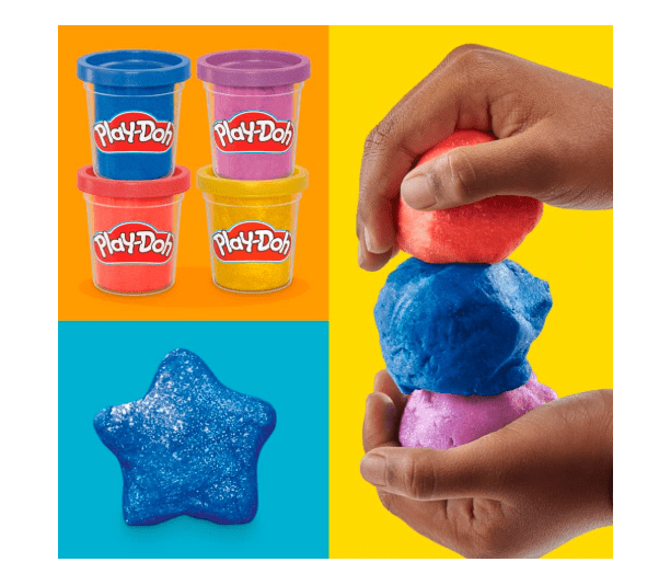 Play - Doh Shimmery Metallics 4 - Pack G1737 - Colorland Toys