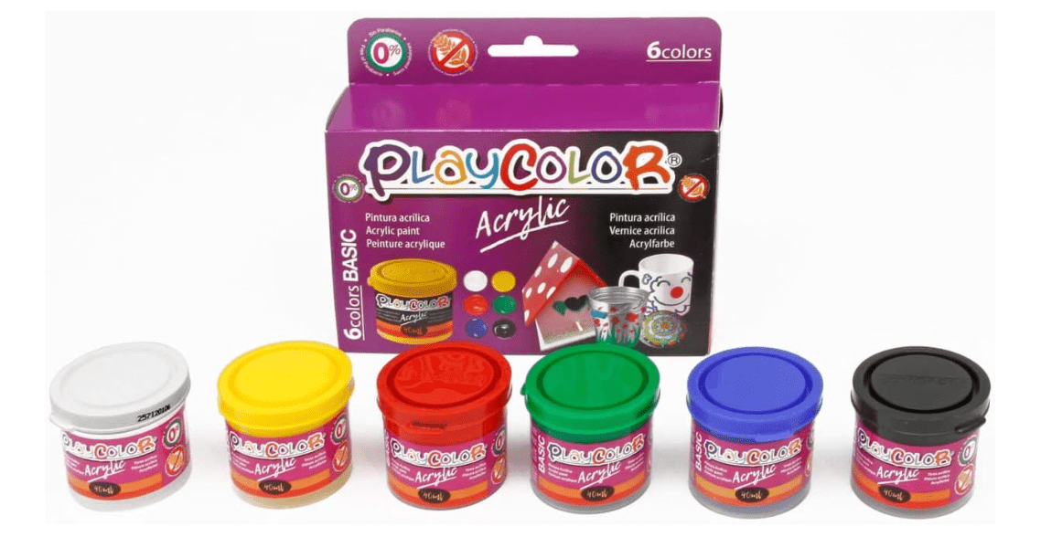 Playcolor Acrylic Paint Basic 40ml 6pcs 18191 - Colorland Toys