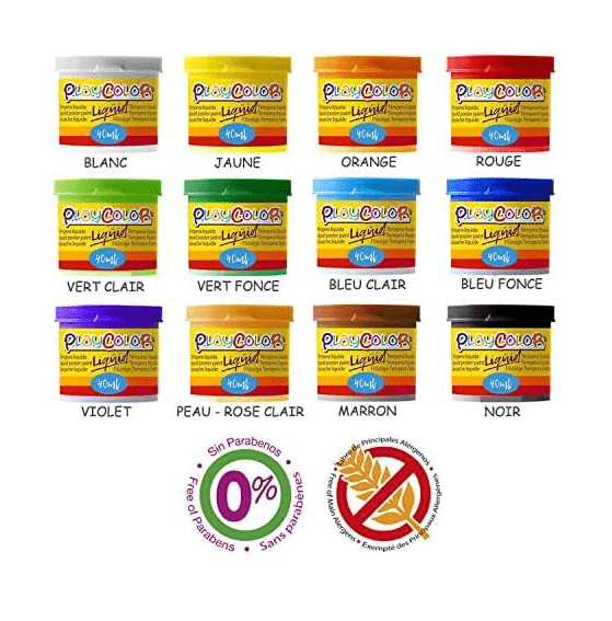 Playcolor Liquid Poster Paint Basic 40ml 12pcs 19941 - Colorland Toys