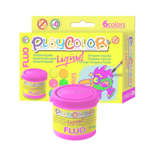 Playcolor Liquid Poster Paint Fluo 40ml 12pcs 20111 — image 1