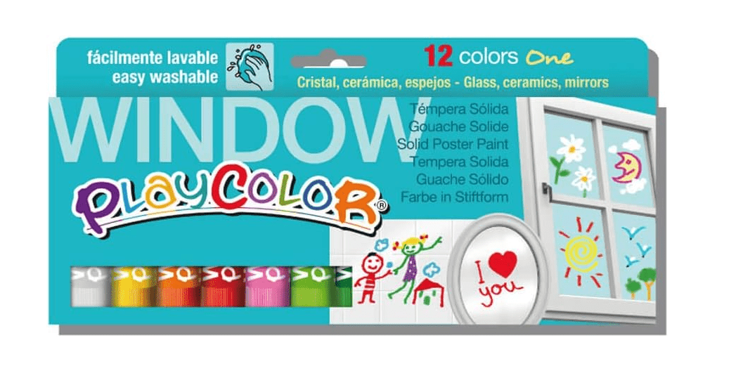 Playcolor Window One Solid Poster Paint 12pcs 02011 - Colorland Toys
