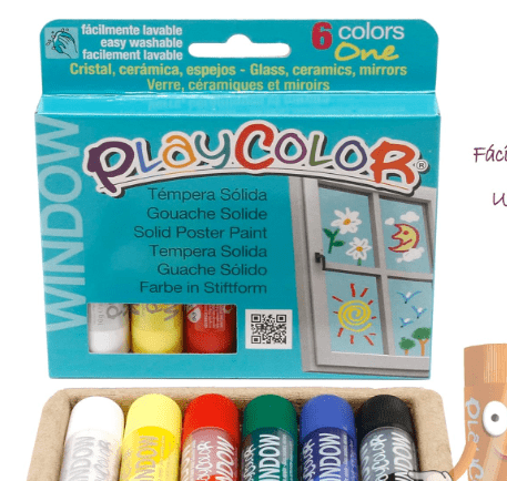 Playcolor Window One Solid Poster Paint 6pcs 02001 - Colorland Toys