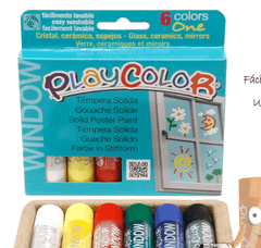 Playcolor Window One Solid Poster Paint 6pcs 02001 - Colorland Toys