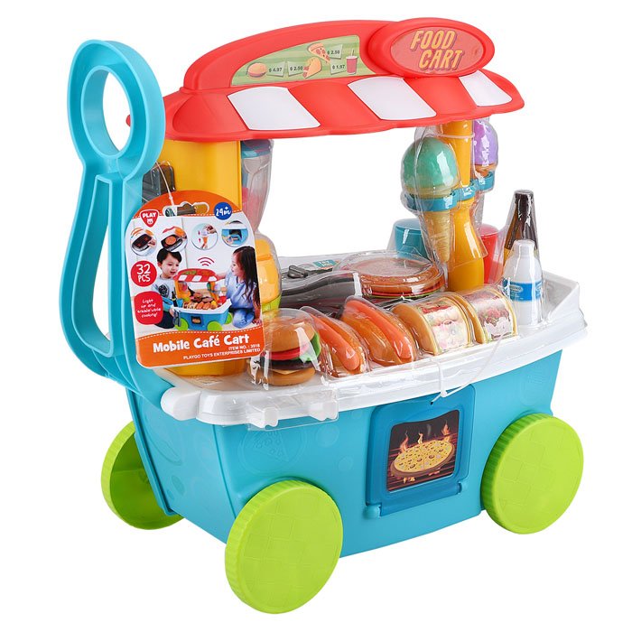 PlayGo Mobile Cafe Cart - 32pcs 3518 - PL - Colorland Toys