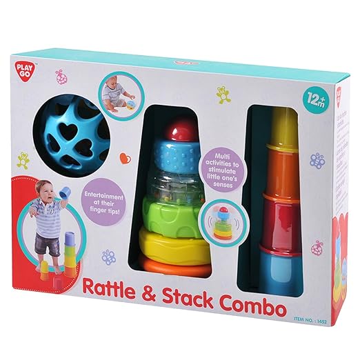 PlayGo Shake Stack & Learn combo Set - Colorland Toys