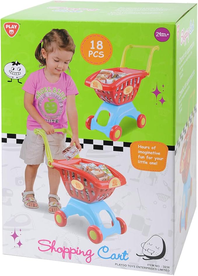 PlayGo Shopping Cart - 18 Pcs - Colorland Toys