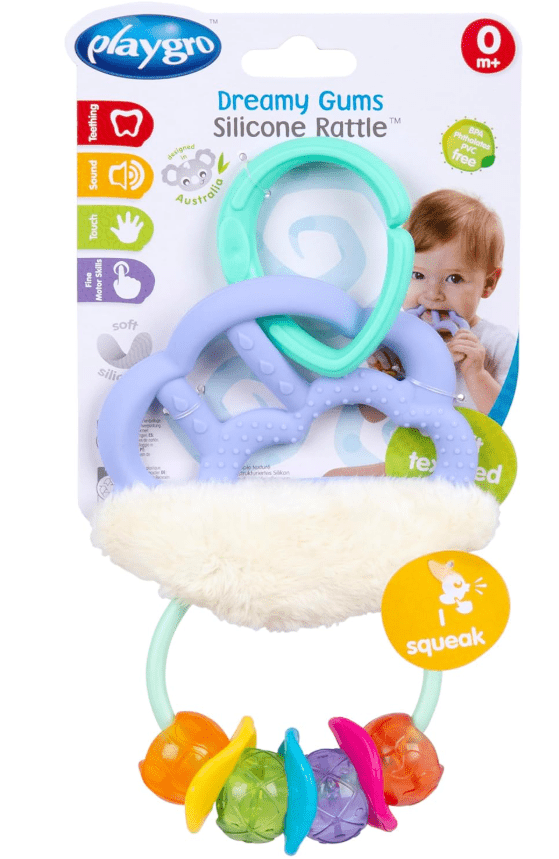 Playgro Dreamy Gums Silicone Rattle - Polybag PG4088662 — image 1