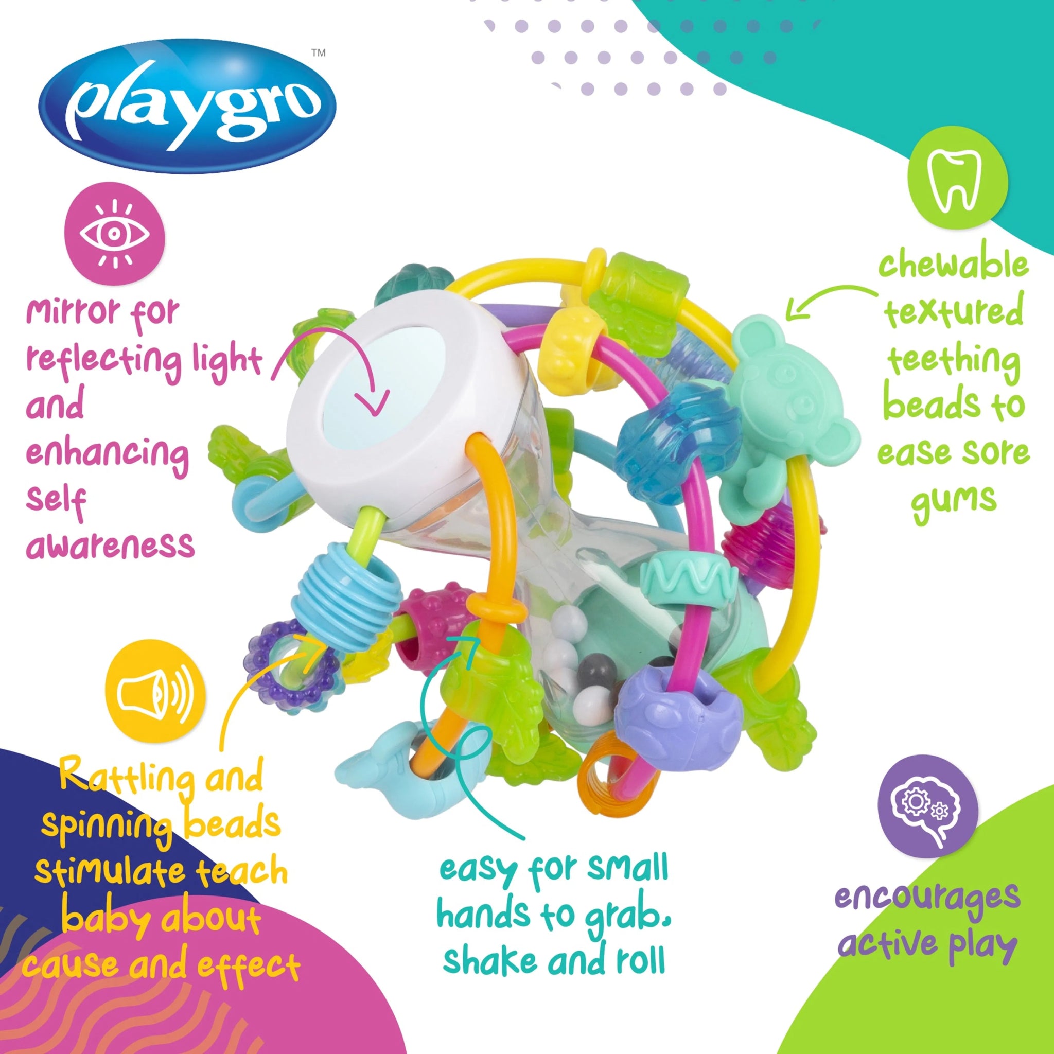 Playgro Play and Learn Ball - Parent - PG4088621 - Colorland Toys