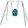 Plum 2in1 Swing Set Purple/Teal 22100AB82