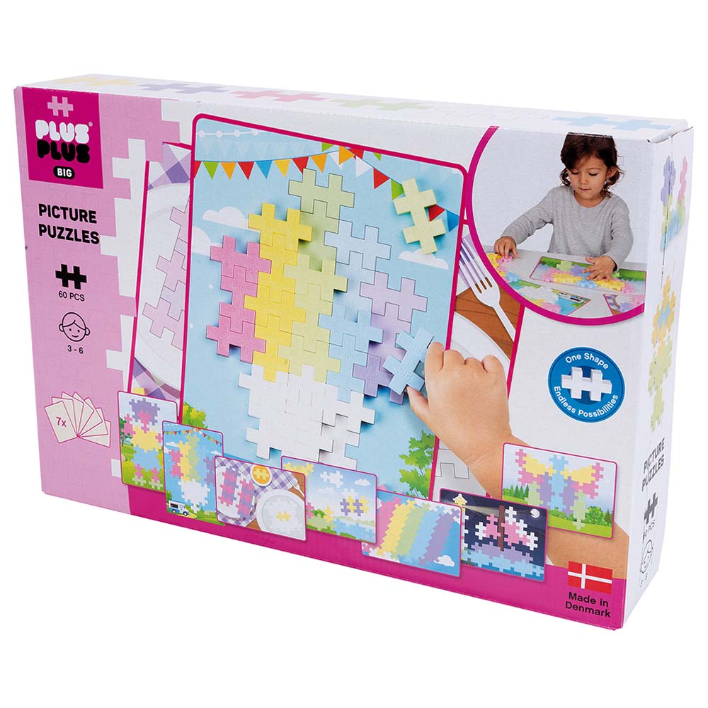 Plus - Plus Big Picture Puzzles Pastel 60pcs PP3281 - Colorland Toys