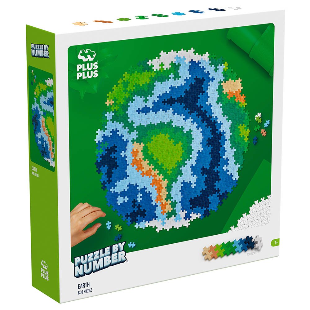 Plus - Plus Puzzle By Number Earth 800pcs PP3914 - Colorland Toys
