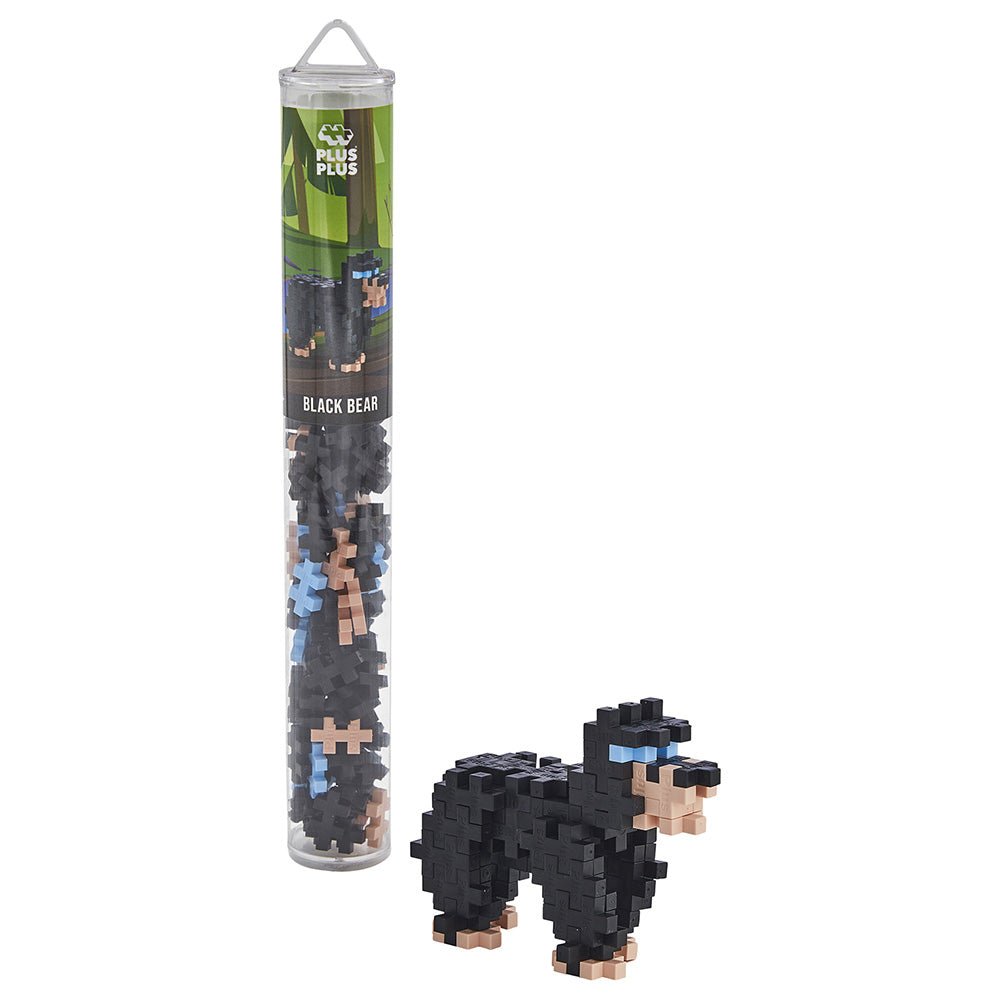 Plus - Plus Wild Animals Black Bear Tube 100pcs PP4271 - Colorland Toys