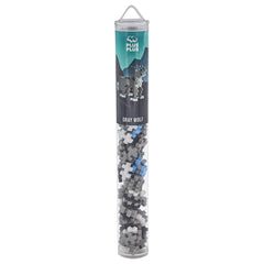Plus - Plus Wild Animals Gray Wolf Tube 100pcs PP4274 - Colorland Toys
