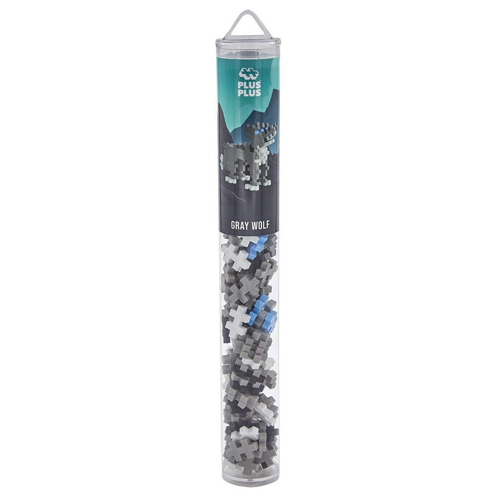 Plus-Plus Wild Animals Gray Wolf Tube 100pcs PP4274 — image 1
