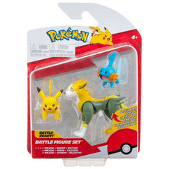 Pokemon Battle Figure Set Mudkip + Pikachu + Boltund 3 - pack PKW2676/95155 - Colorland Toys