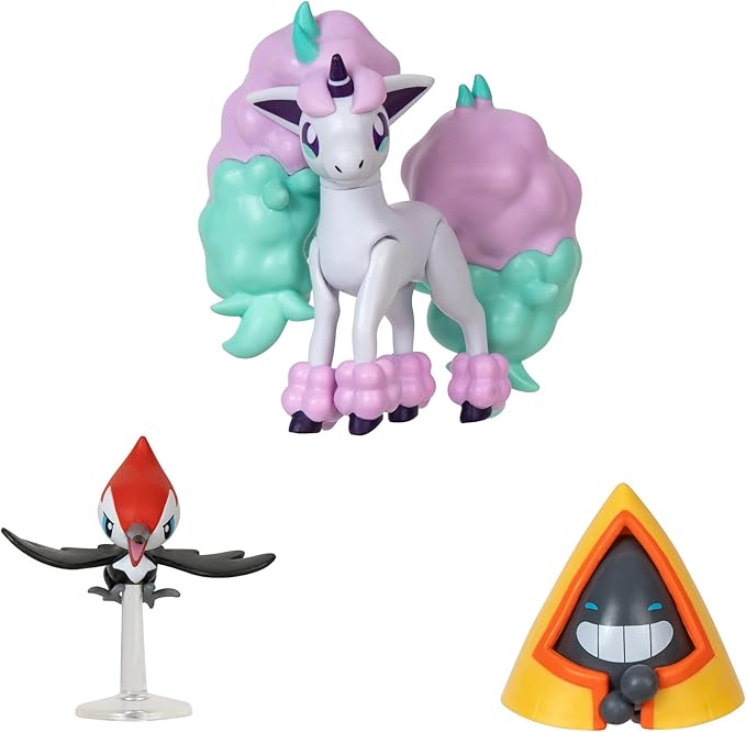 Pokemon Battle Figure Set Pikipek + Galarian Ponyta + Snorunt 3 - Pack - Colorland Toys
