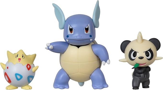 Pokemon Battle Figure Set Togepi + Wartotle + Pancham 3 - Pack - Colorland Toys