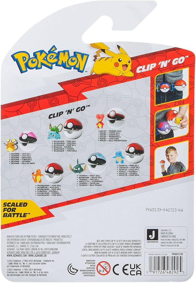 Pokemon Clip 'n Go Ball - Magby PKW3139/95057 - Colorland Toys