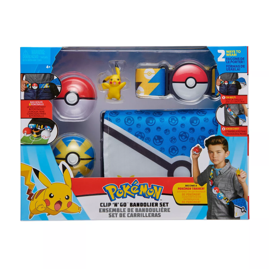 Pokemon Clip N Go Pikachu Bandolier Set BLUE PKW0106 — image 2