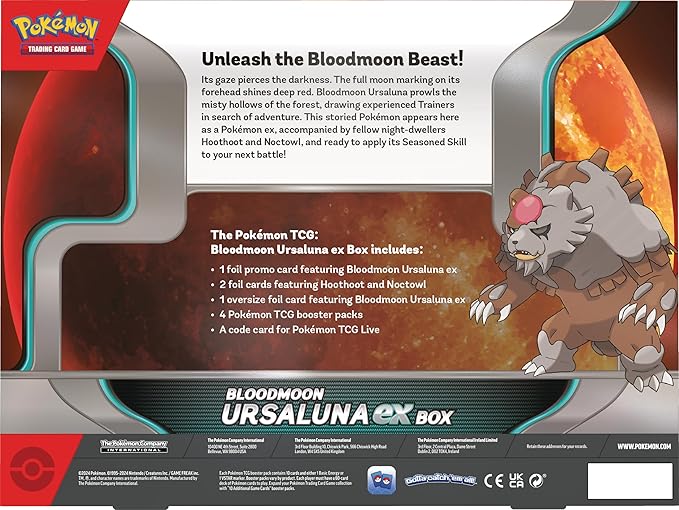 Pokemon TCG Bloodmoon Ursaluna EX Box 290 - 85881 - Colorland Toys