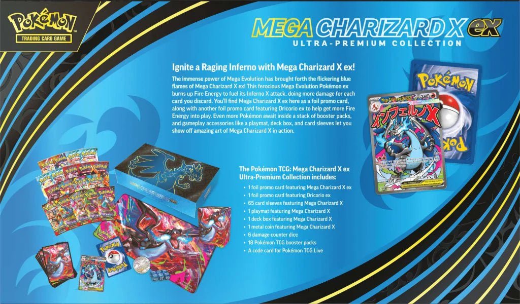 Pokemon TCG: Mega Charizard X ex Ultra - Premium Collection - Colorland Toys