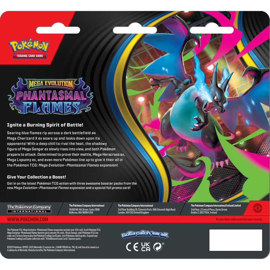 Pokémon TCG: Mega Evolution Phantasmal Flames Three-Booster Blister Pack — image 2
