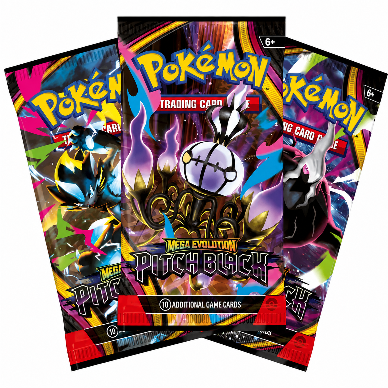 Pokémon TCG: Mega Evolution Pitch Black 3 Pack Blister ME-05 - Colorland Toys