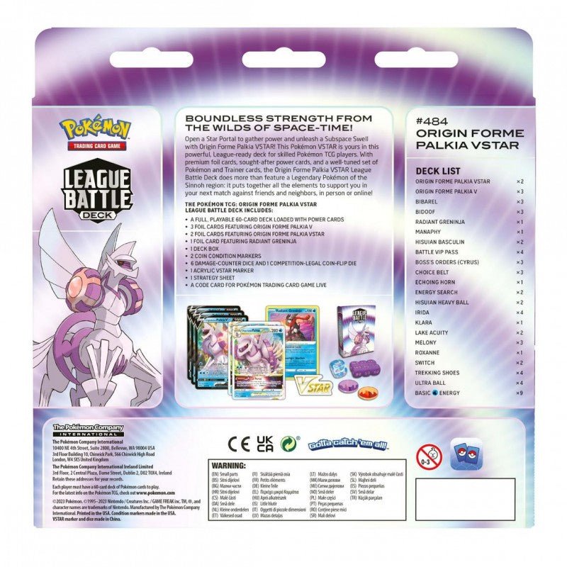 Pokemon TCG: Origin Forme Palkia V Star Battle League Deck 290-85236 — image 2