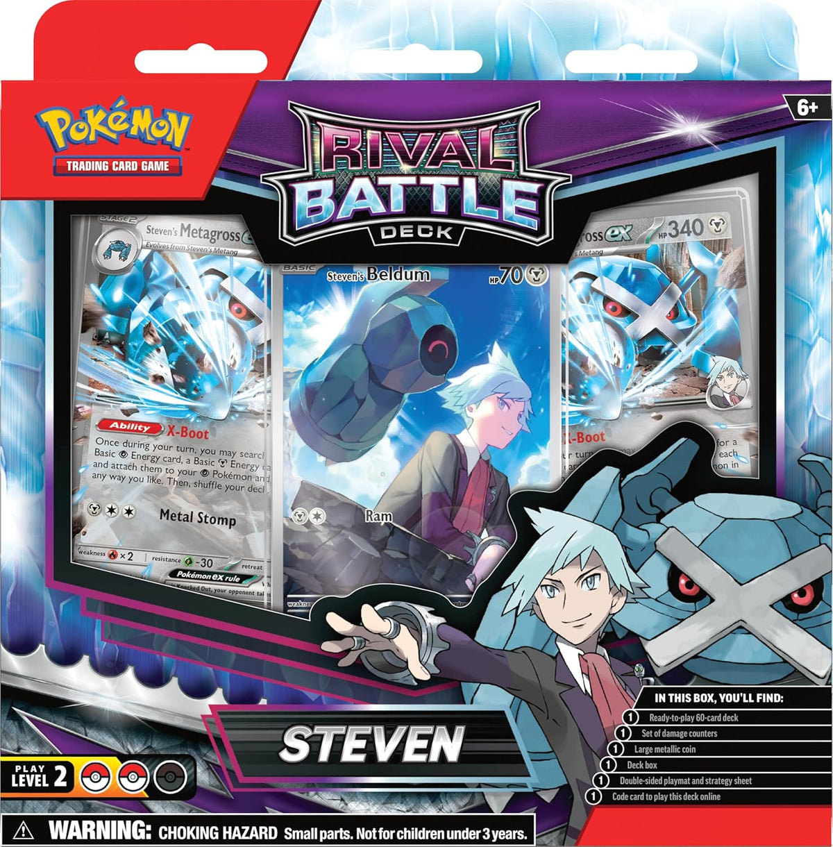 مجموعة بطاقات بوكيمون TCG Rival Battle Deck - مارني/ستيفن (مساعدة ١٠٠-١٠٦٨٤) — image 1