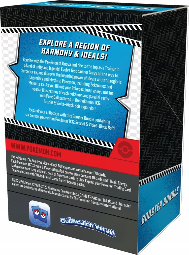 Pokemon TCG Scarlet & Violet 10.5 Black Bolt Booster Bundle Zekrom 10-10115-101 | Colorland Toys Pokemon TCG Scarlet & Violet 10.5 Black Bolt Booster Bundle Zekrom 10-10115-101 | Colorland Toys