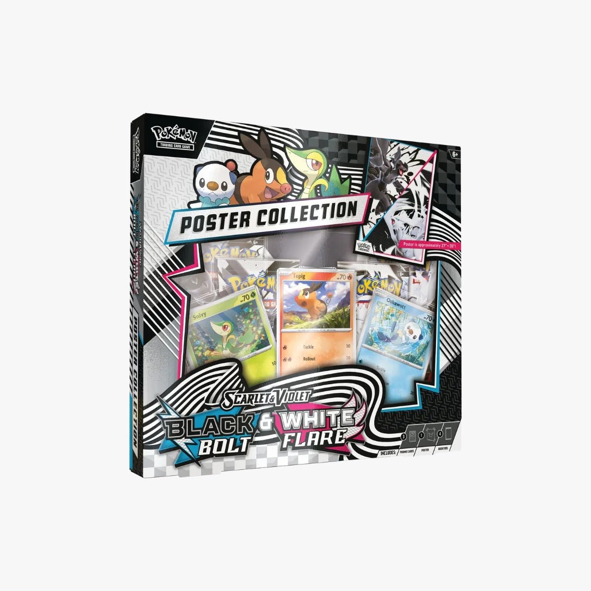 Pokemon TCG Scarlet & Violet 10.5 Black Bolt/White Flare Poster Collection 10 - 10040 - 101 - Colorland Toys