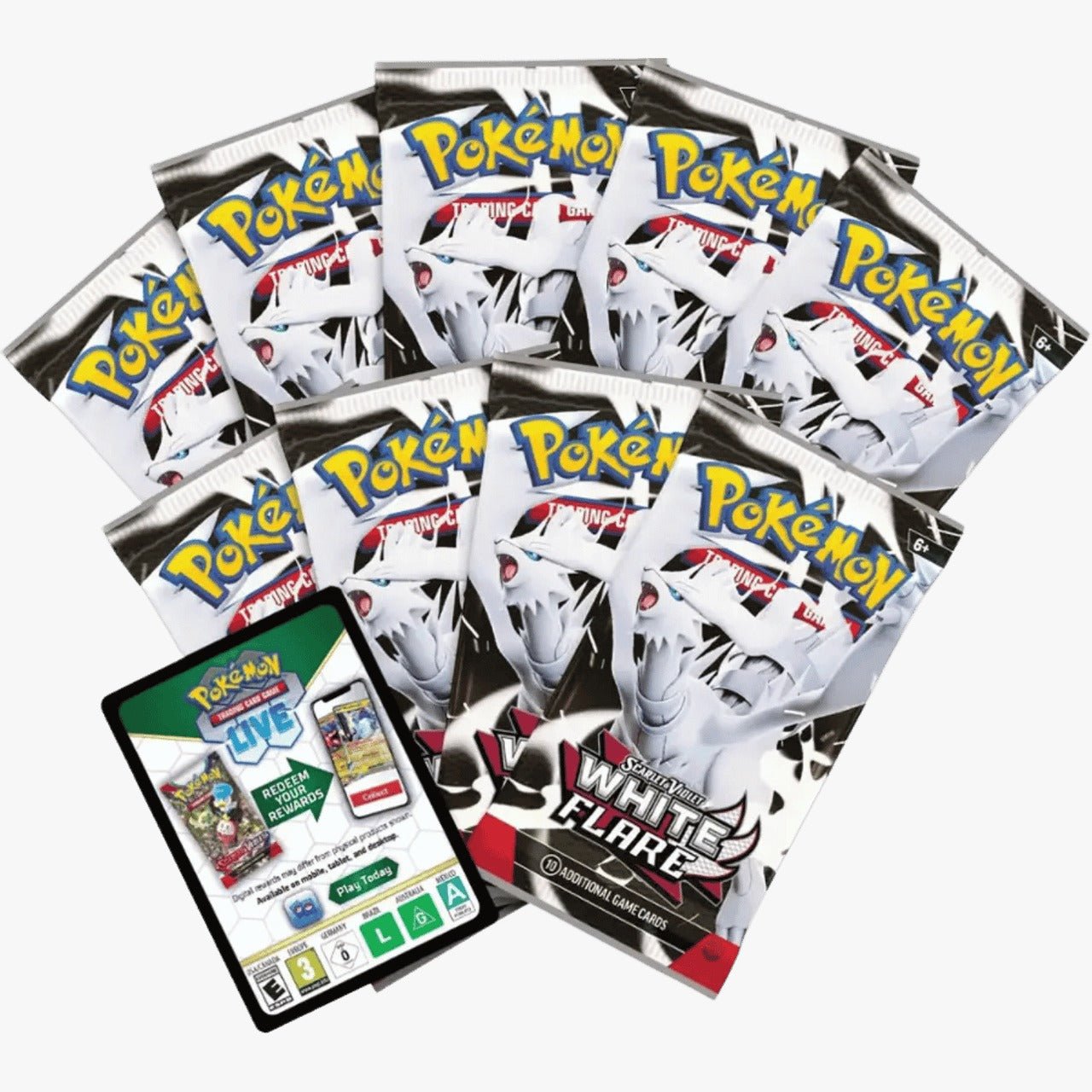 Pokemon TCG Scarlet & Violet 10.5 White Flare Elite Trainer Box Reshiram 10 - 10037 - 107 - Colorland Toys