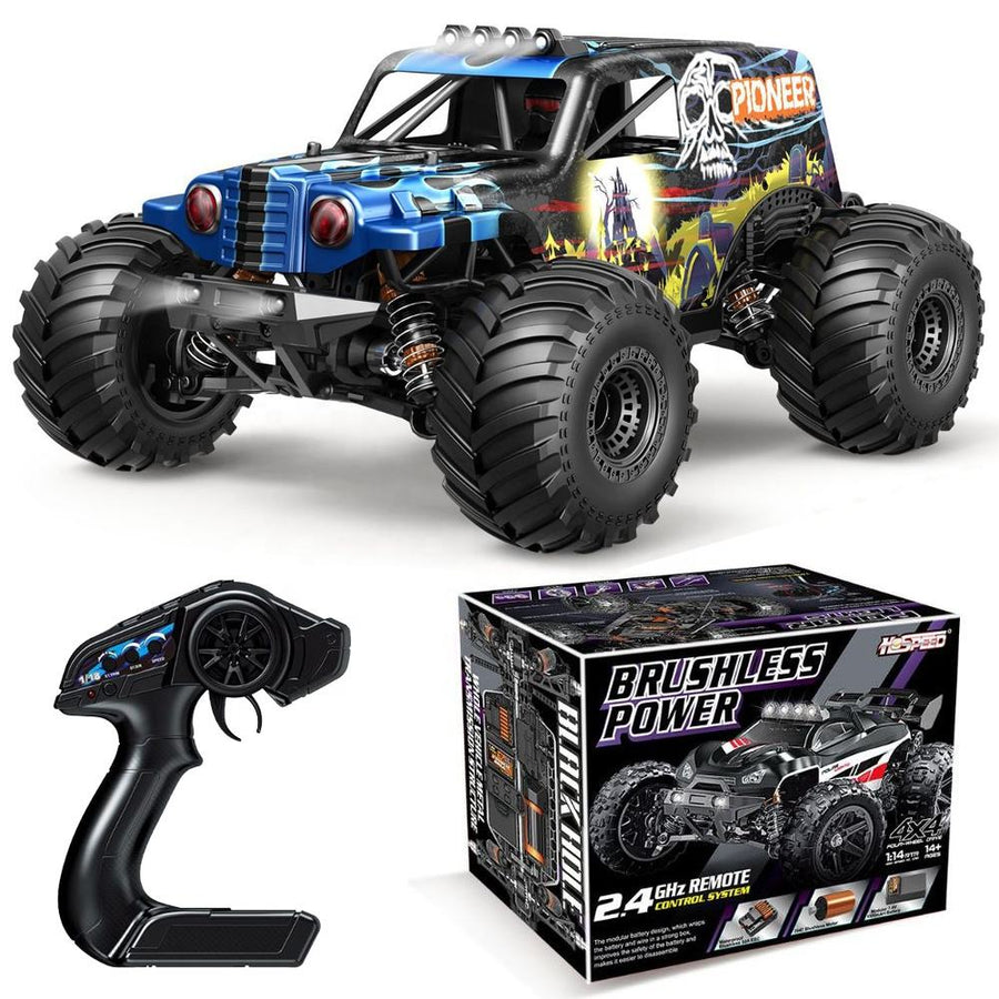 Polar Lights Brushless 4-WD Monster Truck RC Car Blue 1:14 Scale HS14412 — image 2
