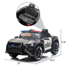 Police Car Black 0007Q - Colorland Toys