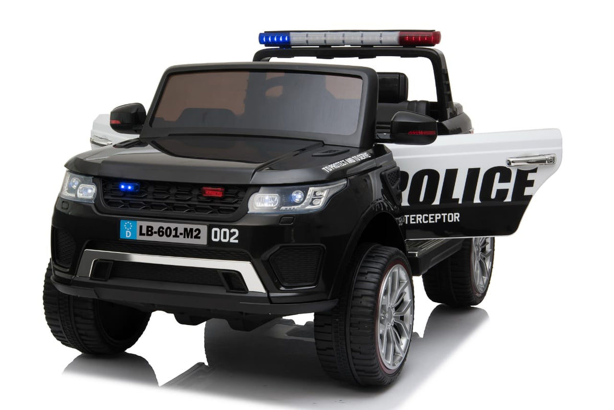 سيارة شرطة بمقعدين للركوب باللون الأسود LB601 — image 1