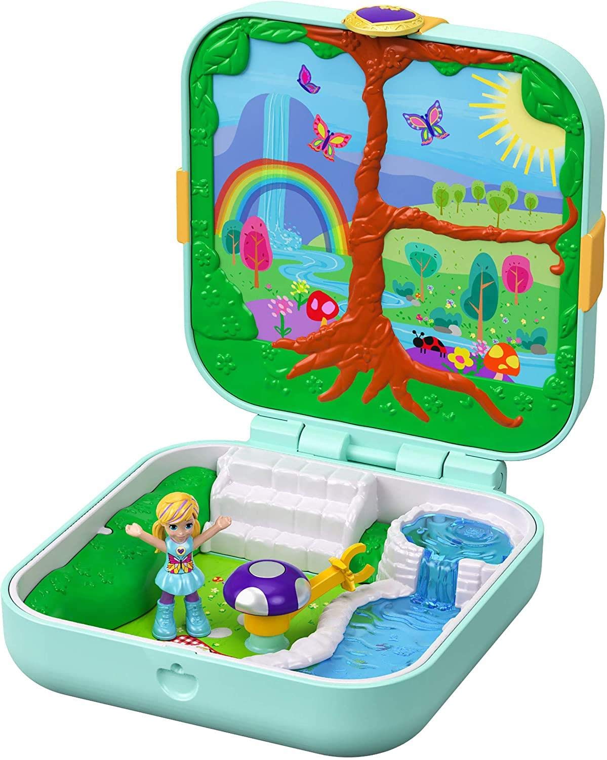 Polly Pocket Hidden Hideouts Flutterrific Forest Playset GDK76 - Colorland Toys