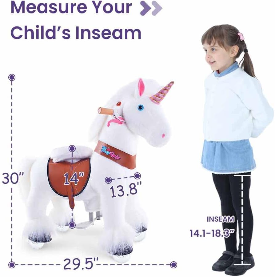 PonyCycle Ride On Horse Age 3-5 White U-304 — image 4