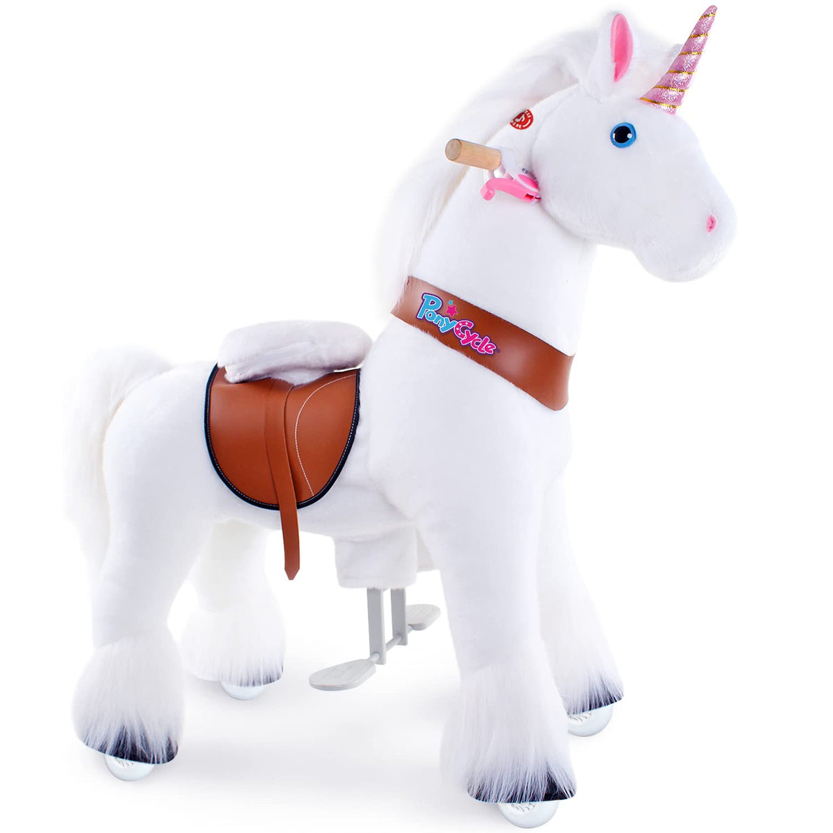 PonyCycle Ride On Horse Age 4-9 White U-404 — image 1